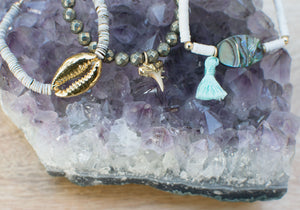 Gold Cowrie Oyster Shell Bracelet