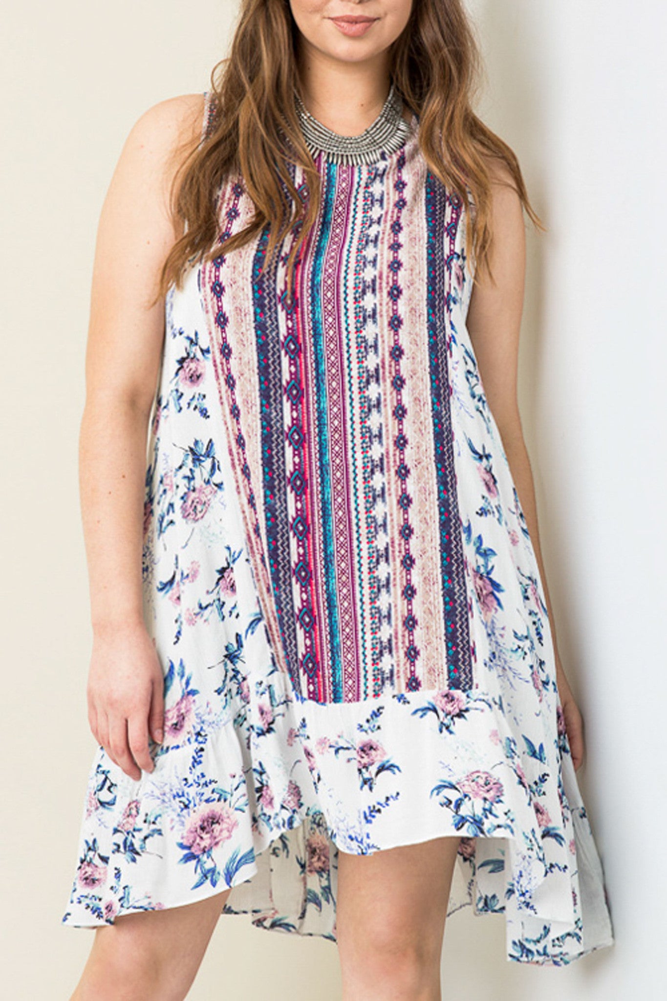 Plus High Low Tank Dress