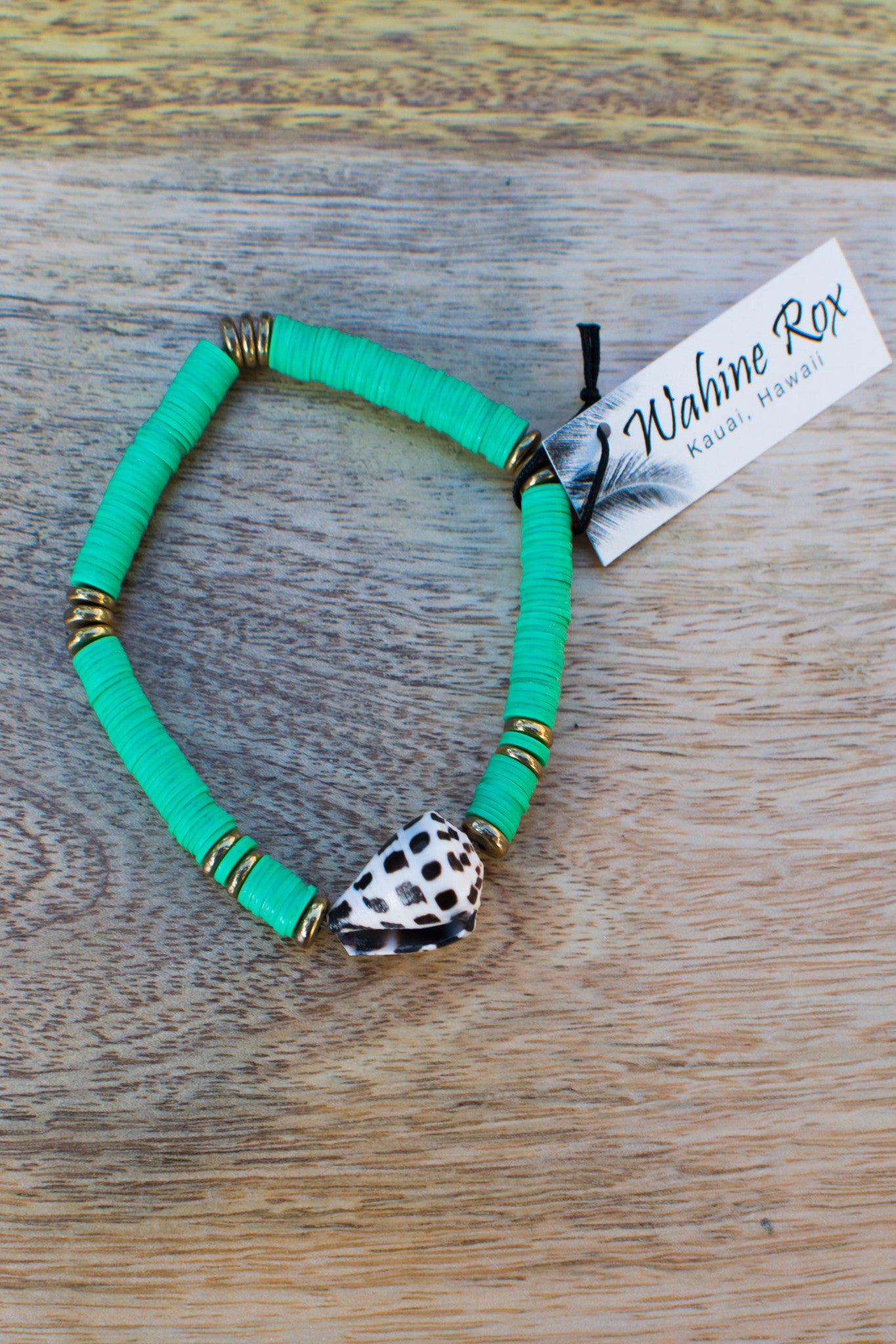 Beach Shell Bracelet - Green